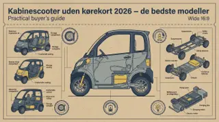 Kabinescooter uden kørekort 2026 – de bedste modeller